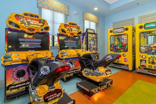 playroom featuring recessed lighting
