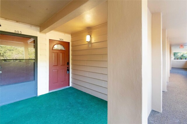 view of doorway to property