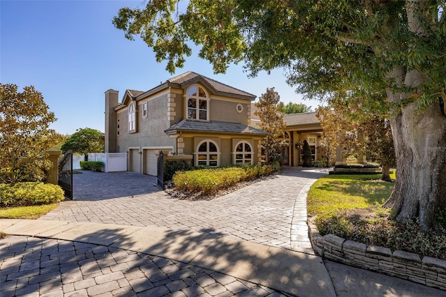 view of front of house featuring a garage