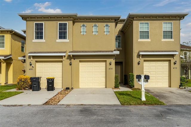 view of property with a garage