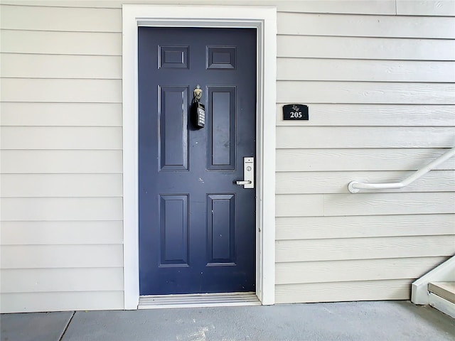 view of doorway to property