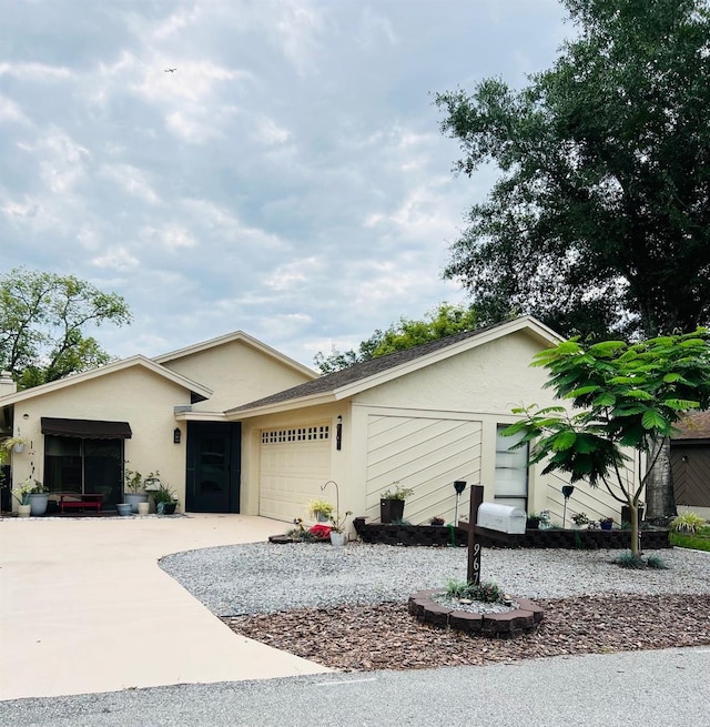 ranch-style house with a garage