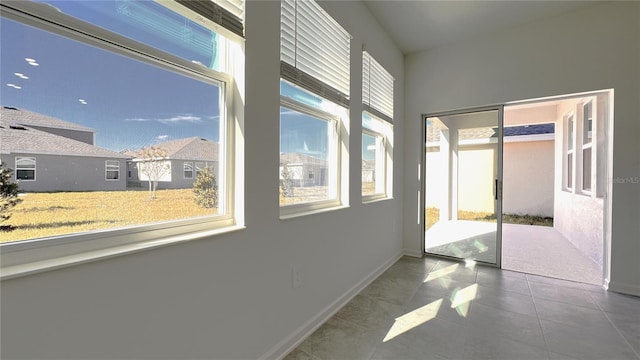 interior space featuring tile patterned flooring