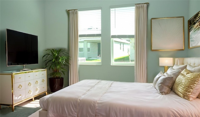 bedroom featuring carpet flooring