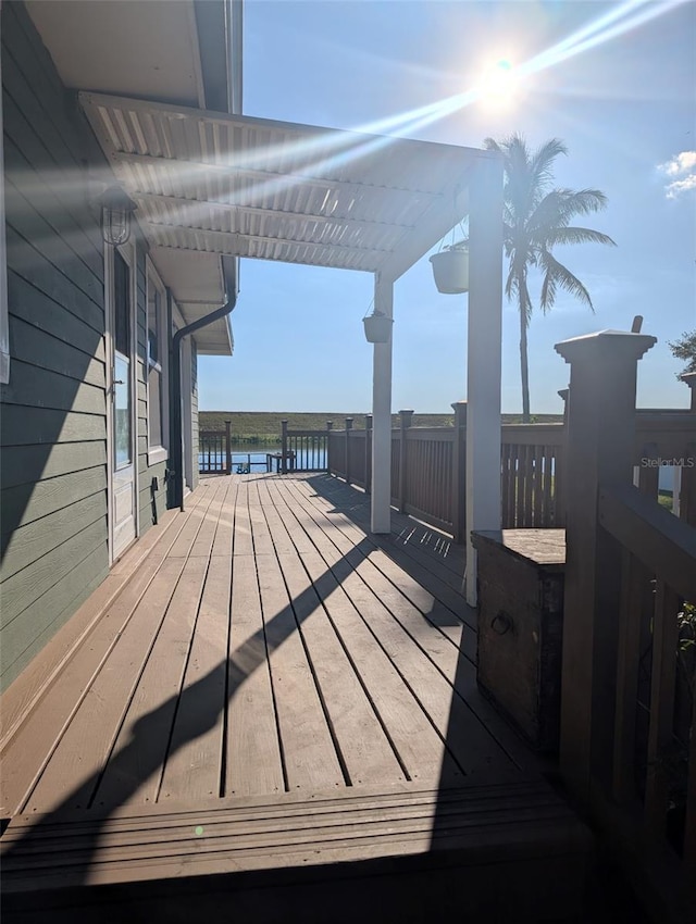 deck with a pergola