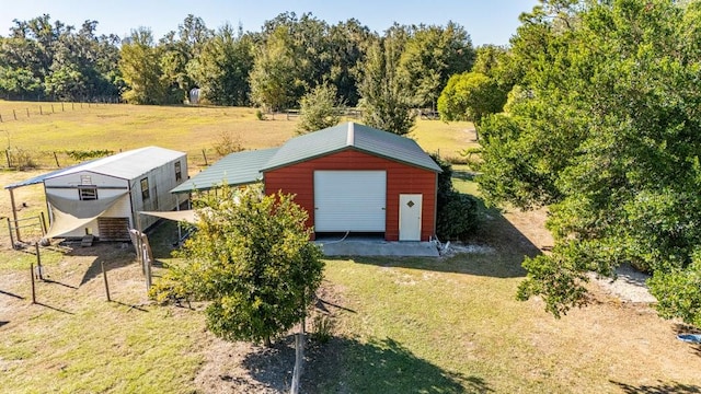 bird's eye view featuring a rural view