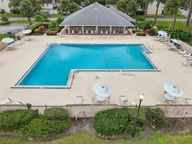 view of pool with a patio