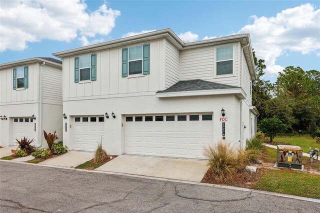 view of front property with a garage