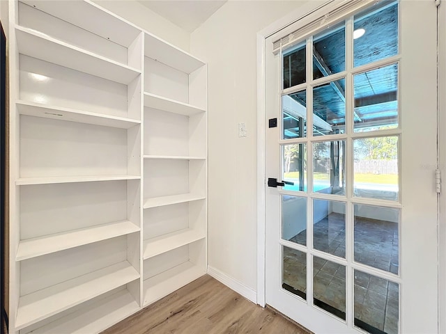 interior space featuring hardwood / wood-style flooring