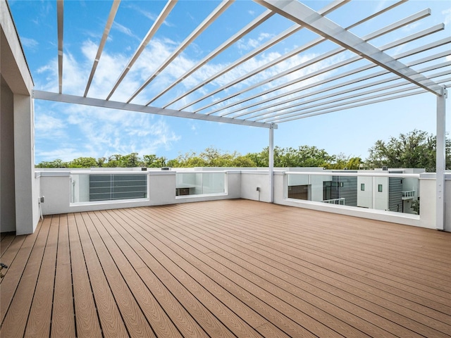 deck with a pergola