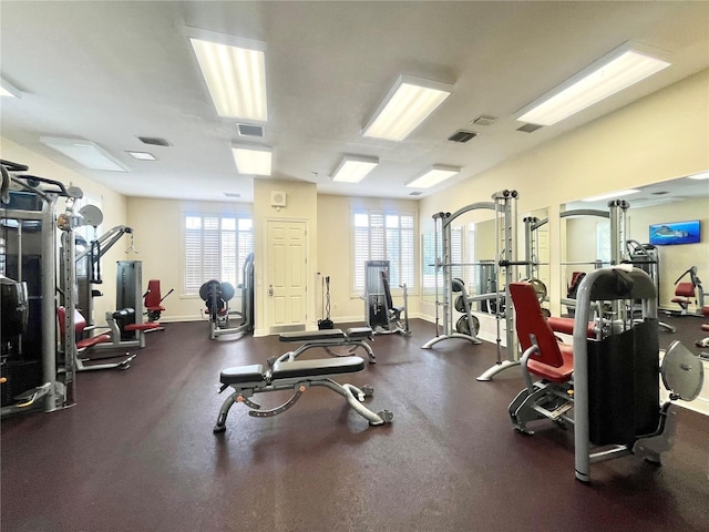 view of workout area