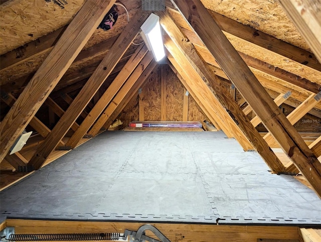 view of attic