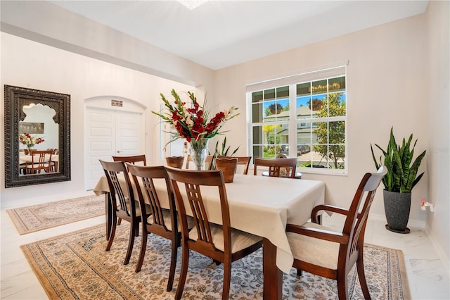 view of dining area