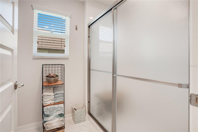 bathroom with walk in shower