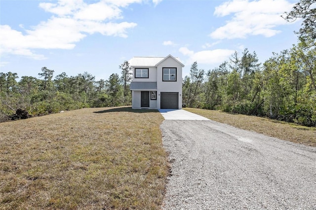 view of front facade with a garage