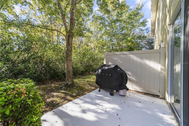 view of patio / terrace featuring area for grilling