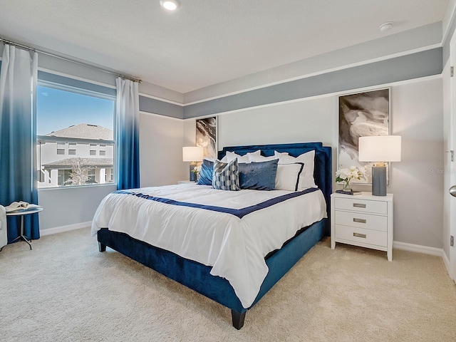 view of carpeted bedroom