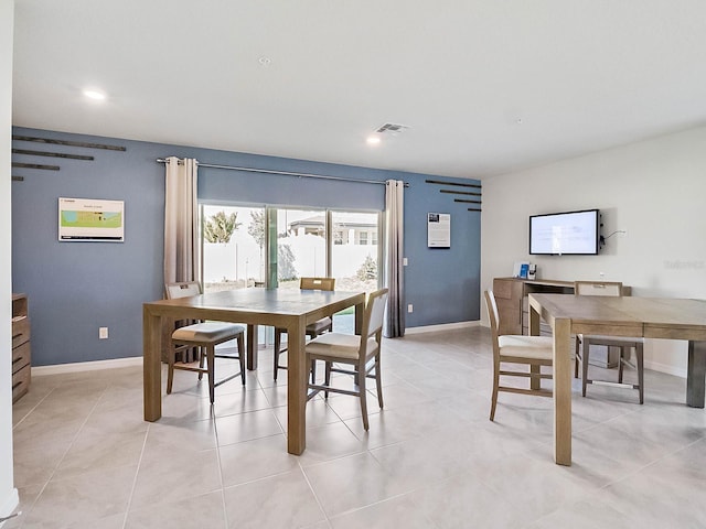 view of tiled dining space