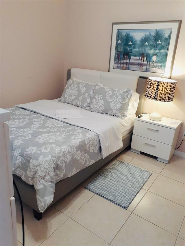 view of tiled bedroom