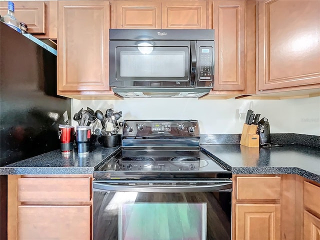 kitchen featuring black appliances