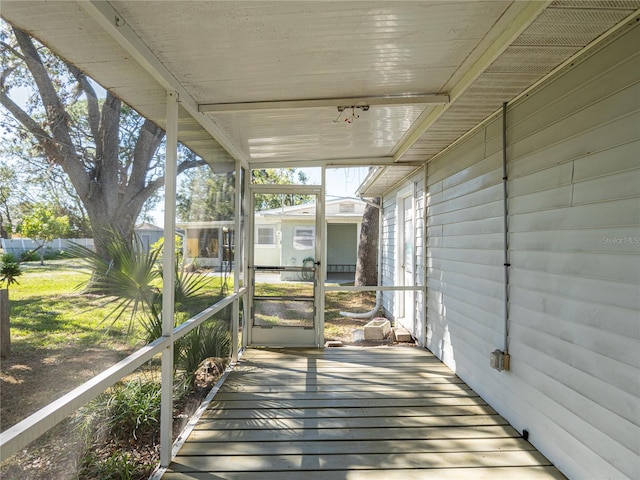 view of sunroom