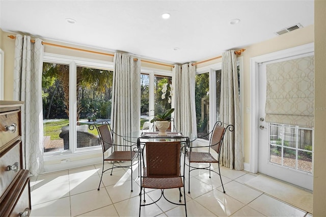 sunroom / solarium with a wealth of natural light