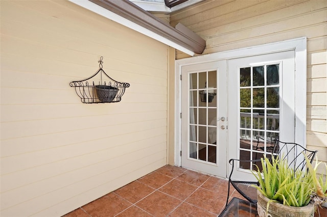 entrance to property with french doors