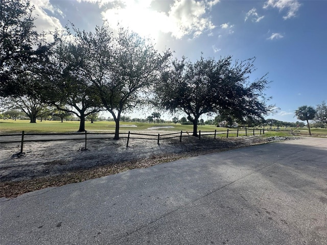 view of road featuring a rural view