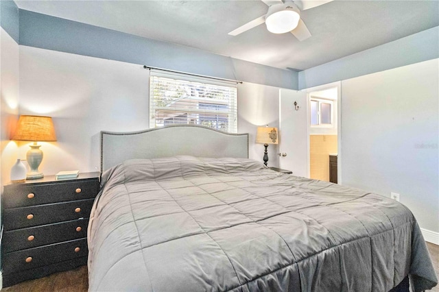 bedroom with ceiling fan