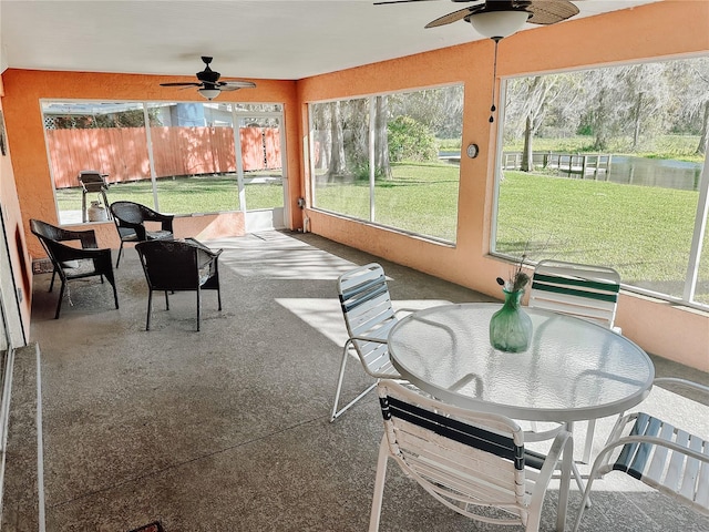 view of sunroom