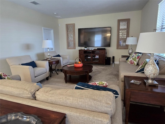 view of carpeted living room