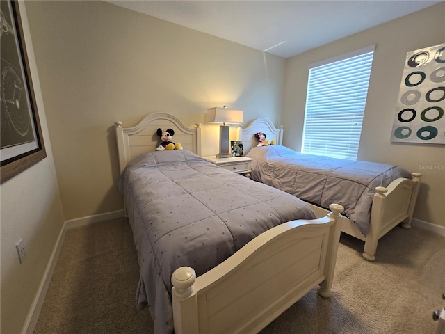 view of carpeted bedroom