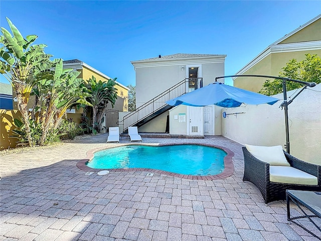 view of pool with a patio