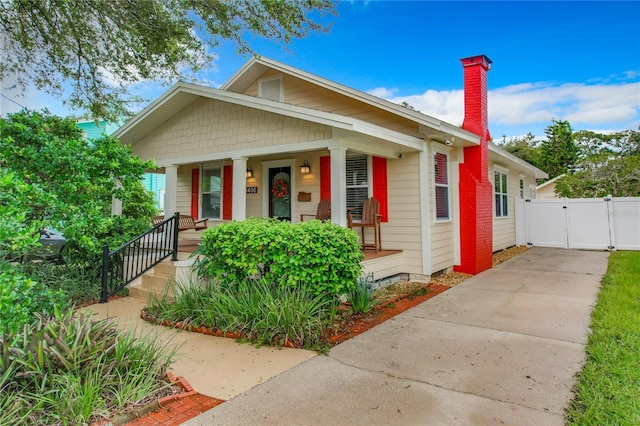 bungalow-style house featuring a porch