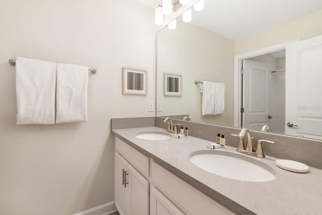 bathroom with vanity