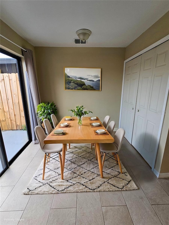 view of dining area