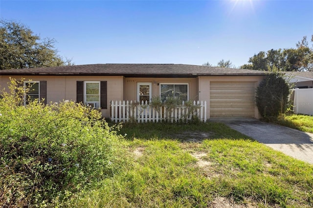 ranch-style house with a garage