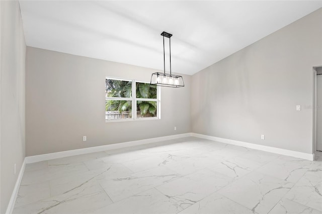 view of unfurnished dining area