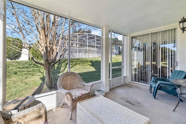 view of sunroom