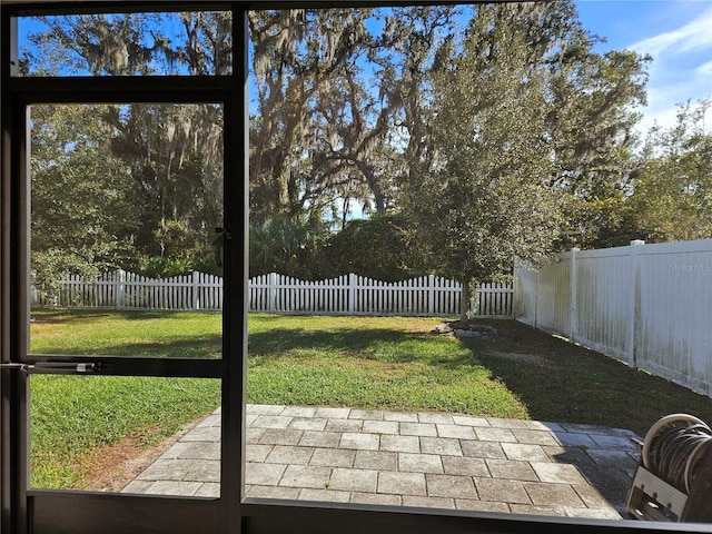 view of yard featuring a patio