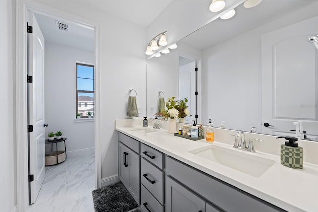 bathroom with vanity