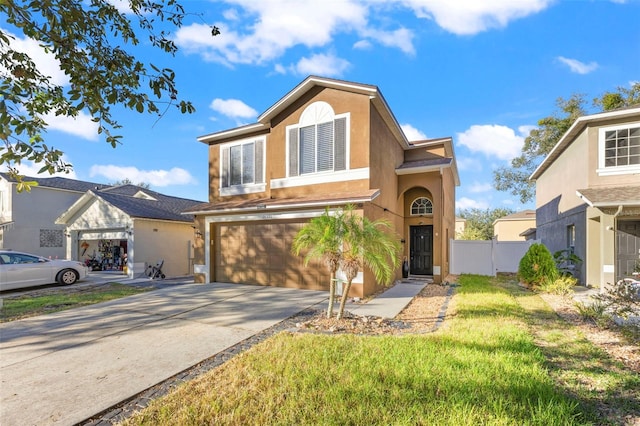 view of front facade featuring a garage