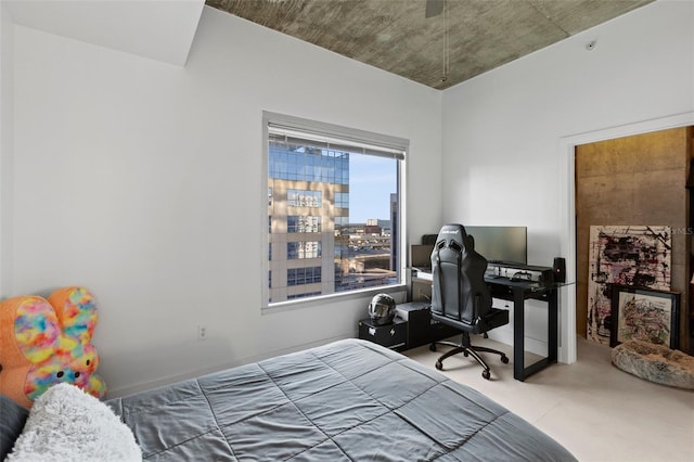 bedroom with carpet floors