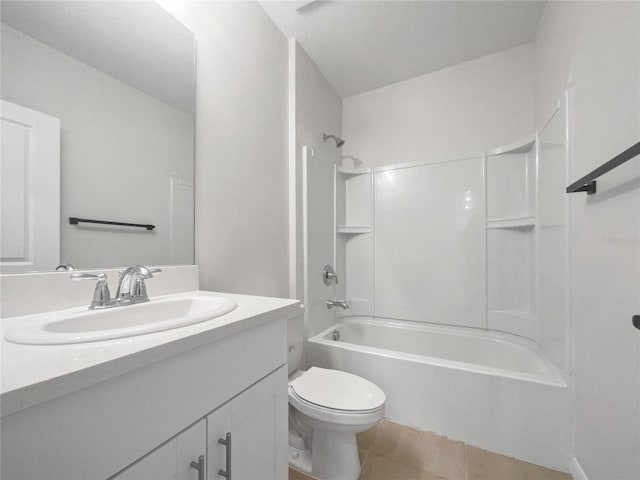 6223 Springmont Loop, Palmetto, FL 34221 - full bathroom with vanity, tile patterned floors, toilet, and bathing tub / shower combination