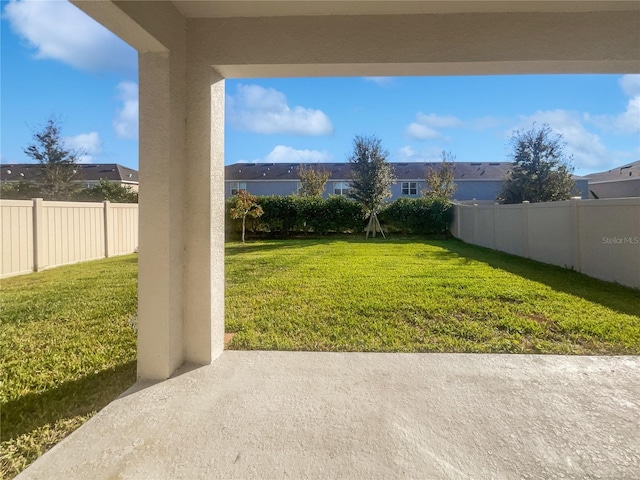 view of yard with a patio