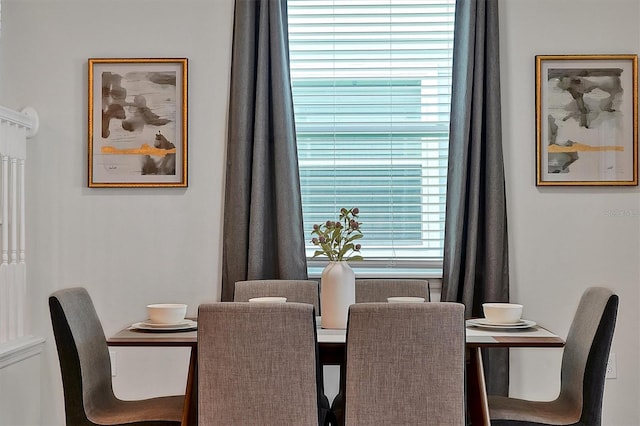 dining area featuring a wealth of natural light