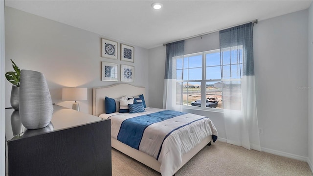 view of carpeted bedroom