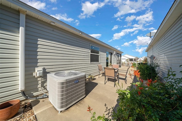 view of patio / terrace featuring central AC unit