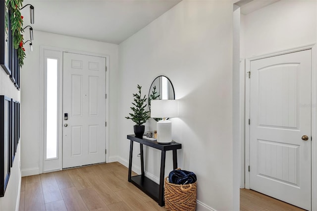 entryway featuring light hardwood / wood-style flooring