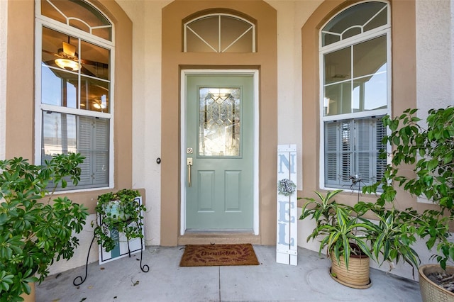 view of doorway to property